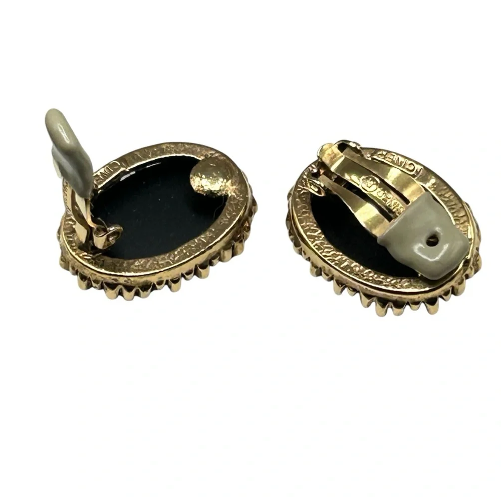 Vintage Ciner Abalone Clip Earrings